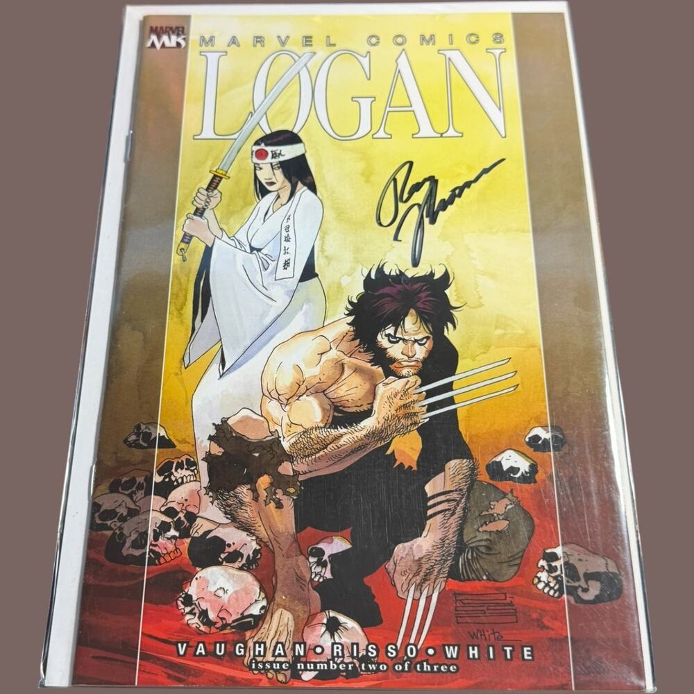 Logan #2 Marvel Comics Signed Roy Thomas COA Risso Vaughan Wolverine 2008